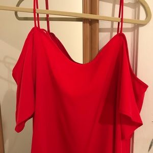 BP cold shoulder with cross back detail